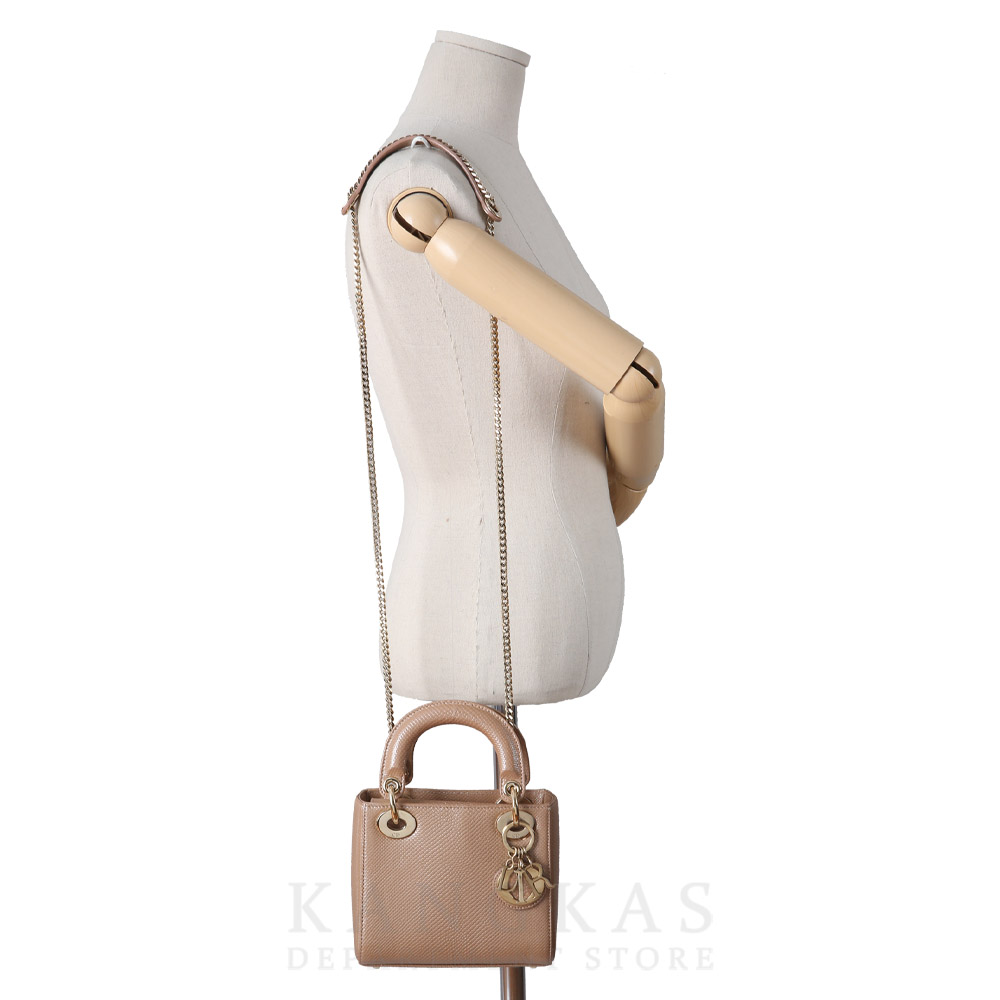 CHRISTIAN DIOR(USED)크리스찬디올 리자드 레이디디올 미니백